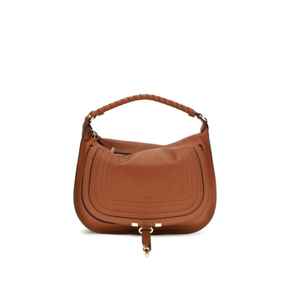 Chloé Brown Calf Leather Bos Taurus Shoulder Women's Bag
